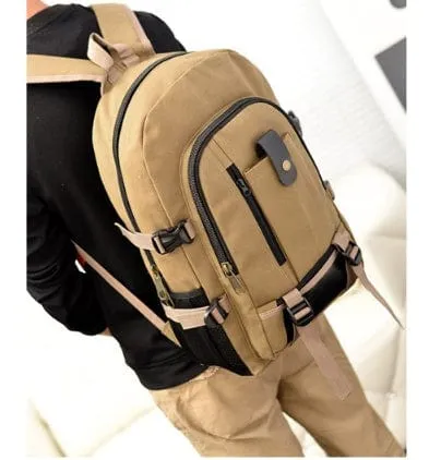 Men's Back packs Canvas Backpack Student Bags