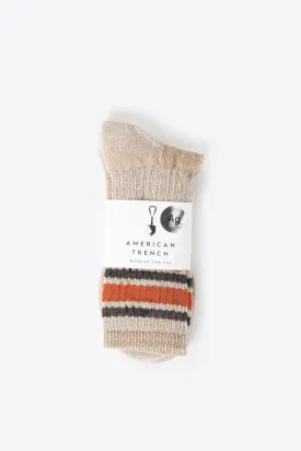Merino Activity Sock - Tan/Rust/Navy