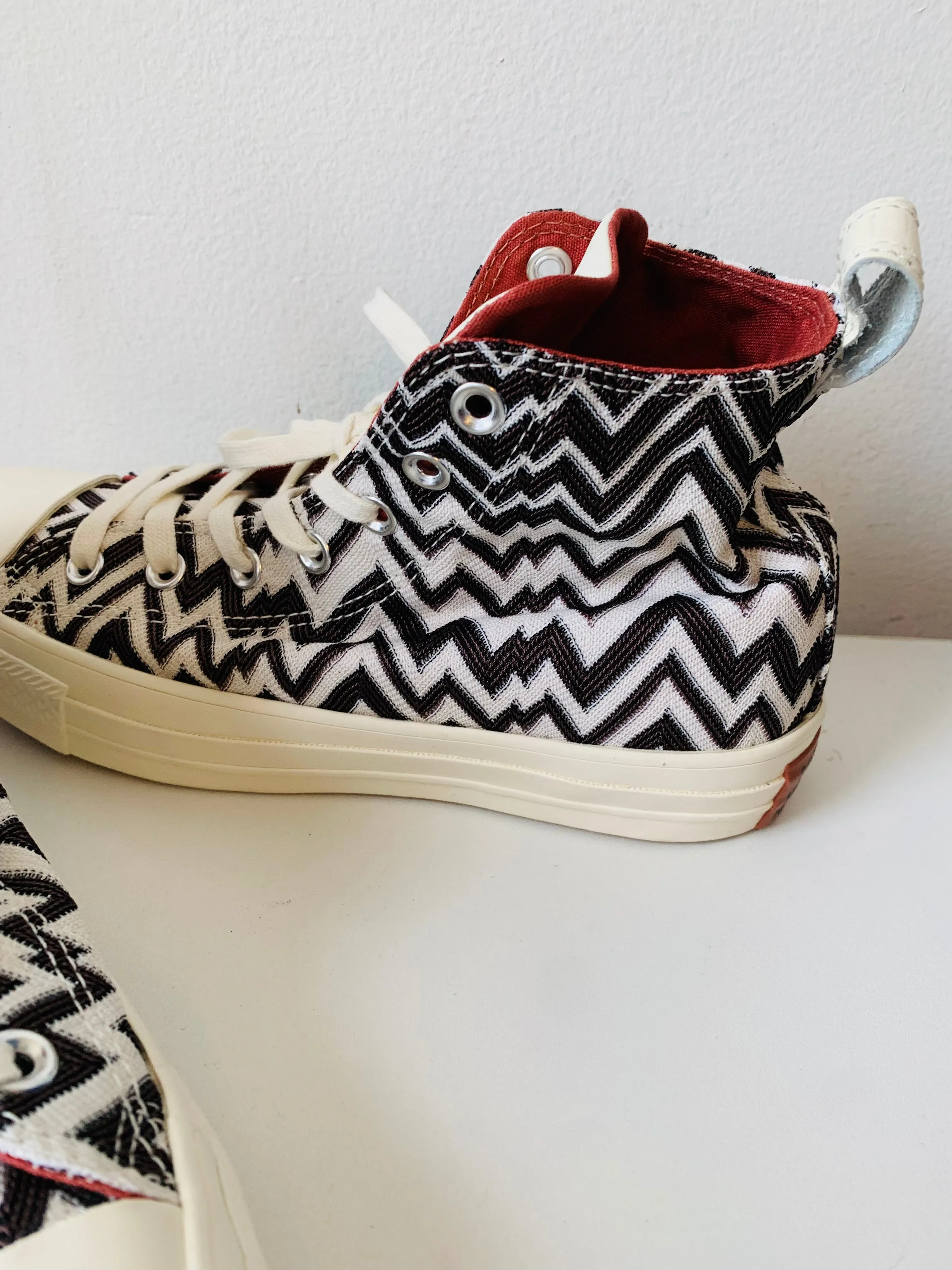 Missoni   Converse Collaboration Zig Zag Black White All Star Chuck Taylor Sneakers Size 8 Women’s New
