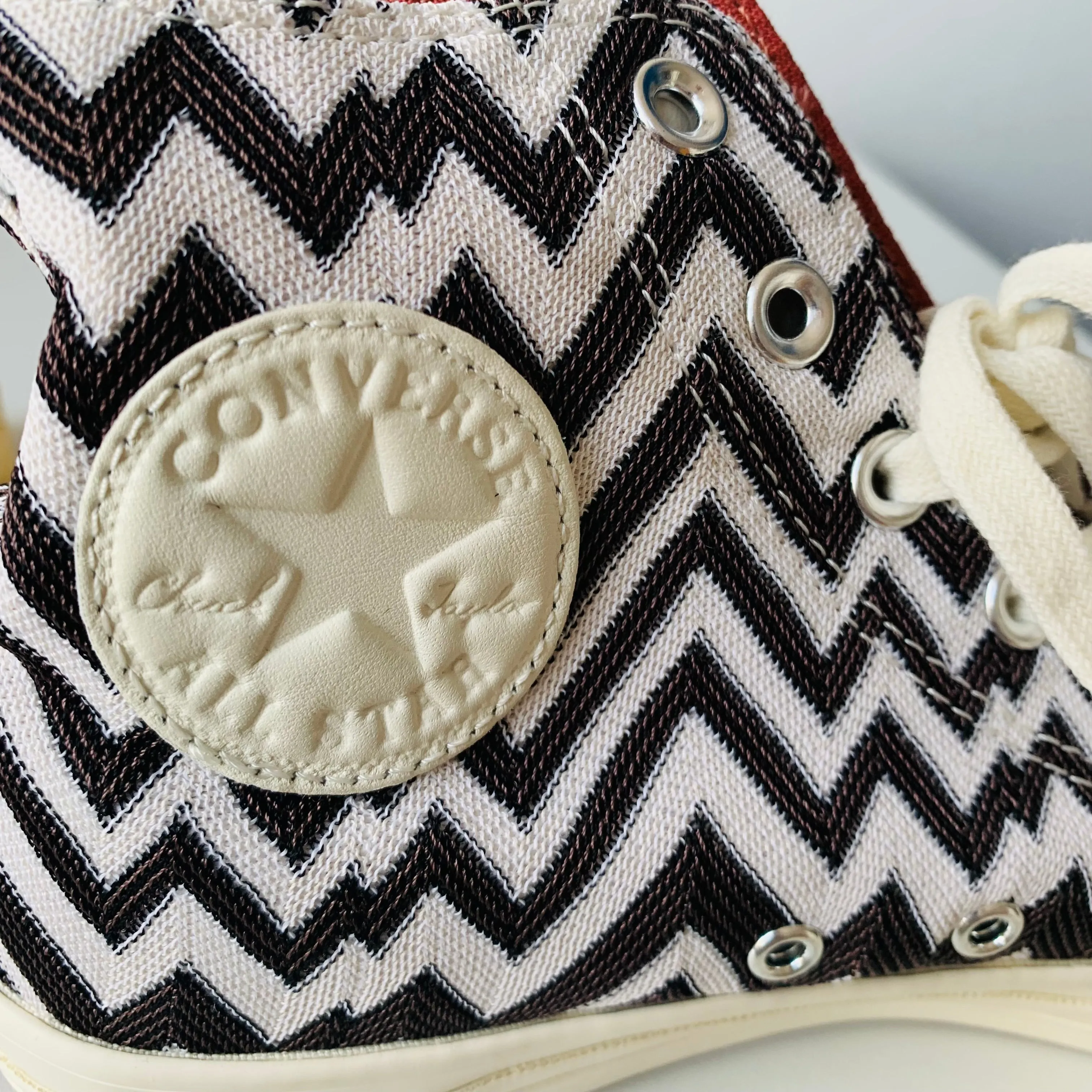 Missoni   Converse Collaboration Zig Zag Black White All Star Chuck Taylor Sneakers Size 8 Women’s New
