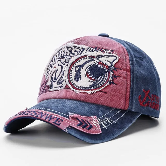 News Fashion Outdoor Sports Cotton Baseball Cap Retro Embroidery Men's Cap Hip Hop Rebound Caps Snapback Hats