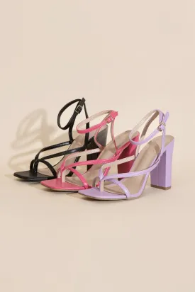 NILE-5 THONG STRAPPY HEELS