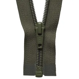 Nylon Open End Zip - 36cm - Khaki