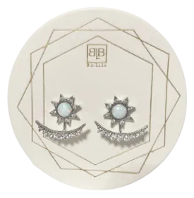 Opal Sun Ear Jackets - Silver
