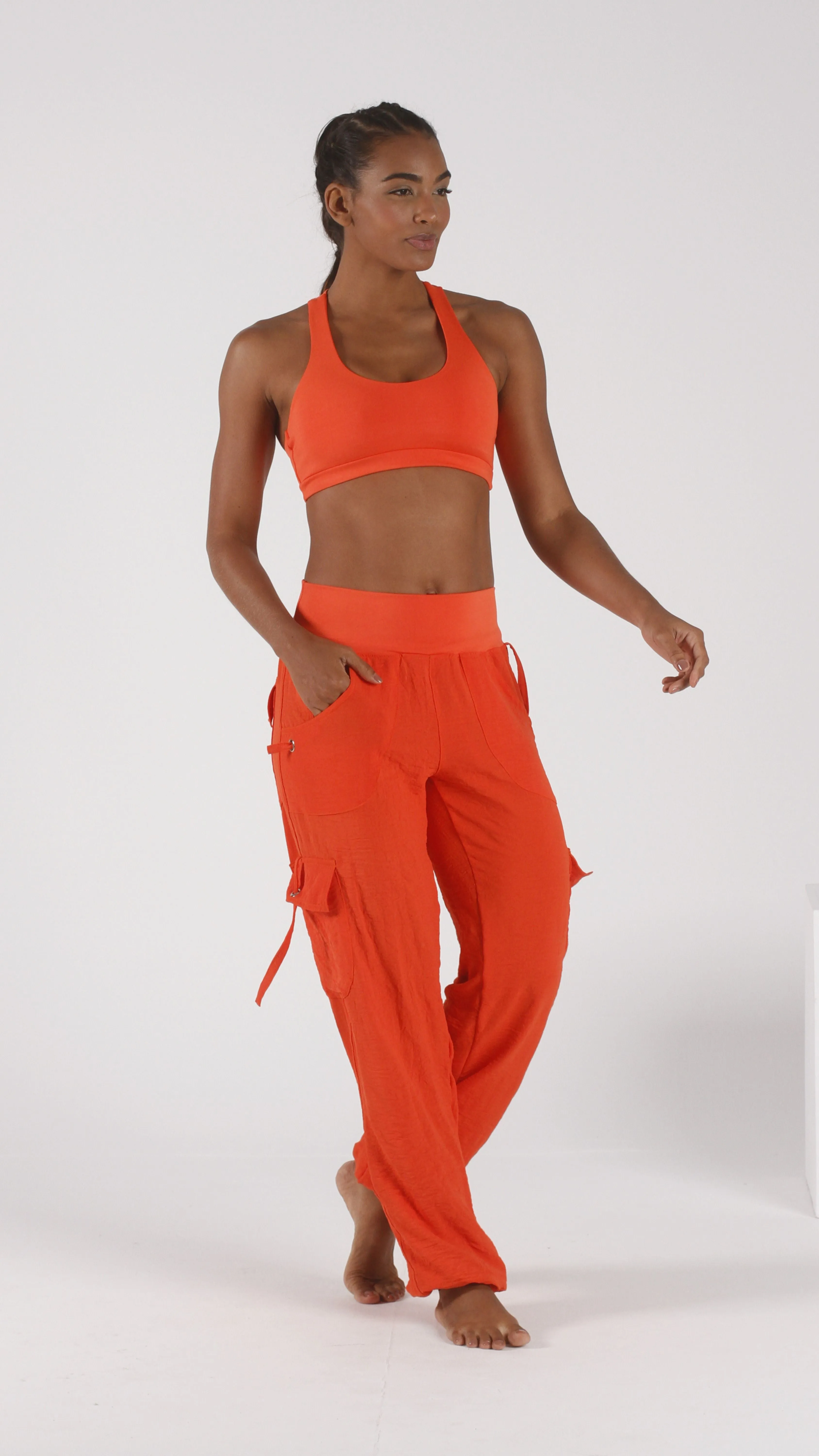 Orange Action Sport Bra