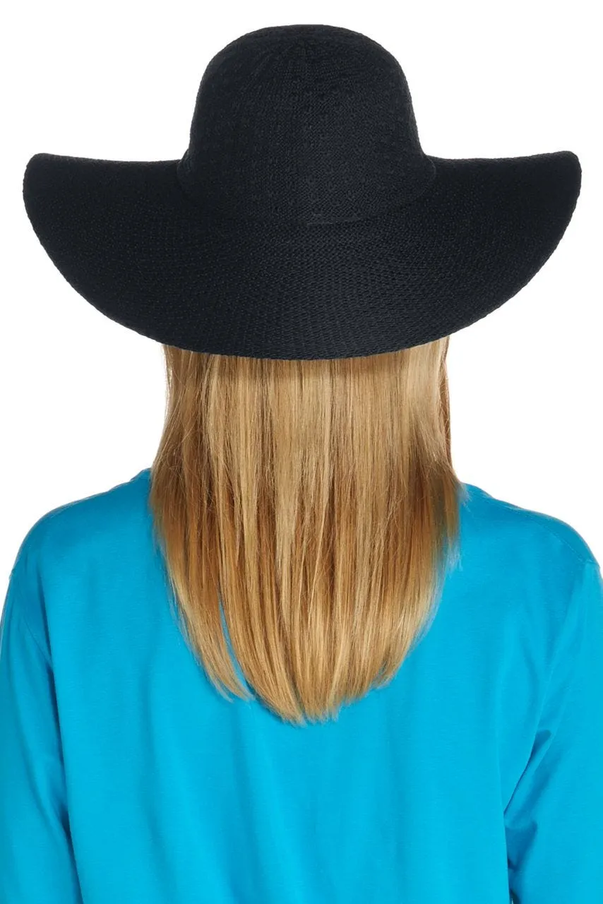 Perla Packable Wide Brim Hat | Black