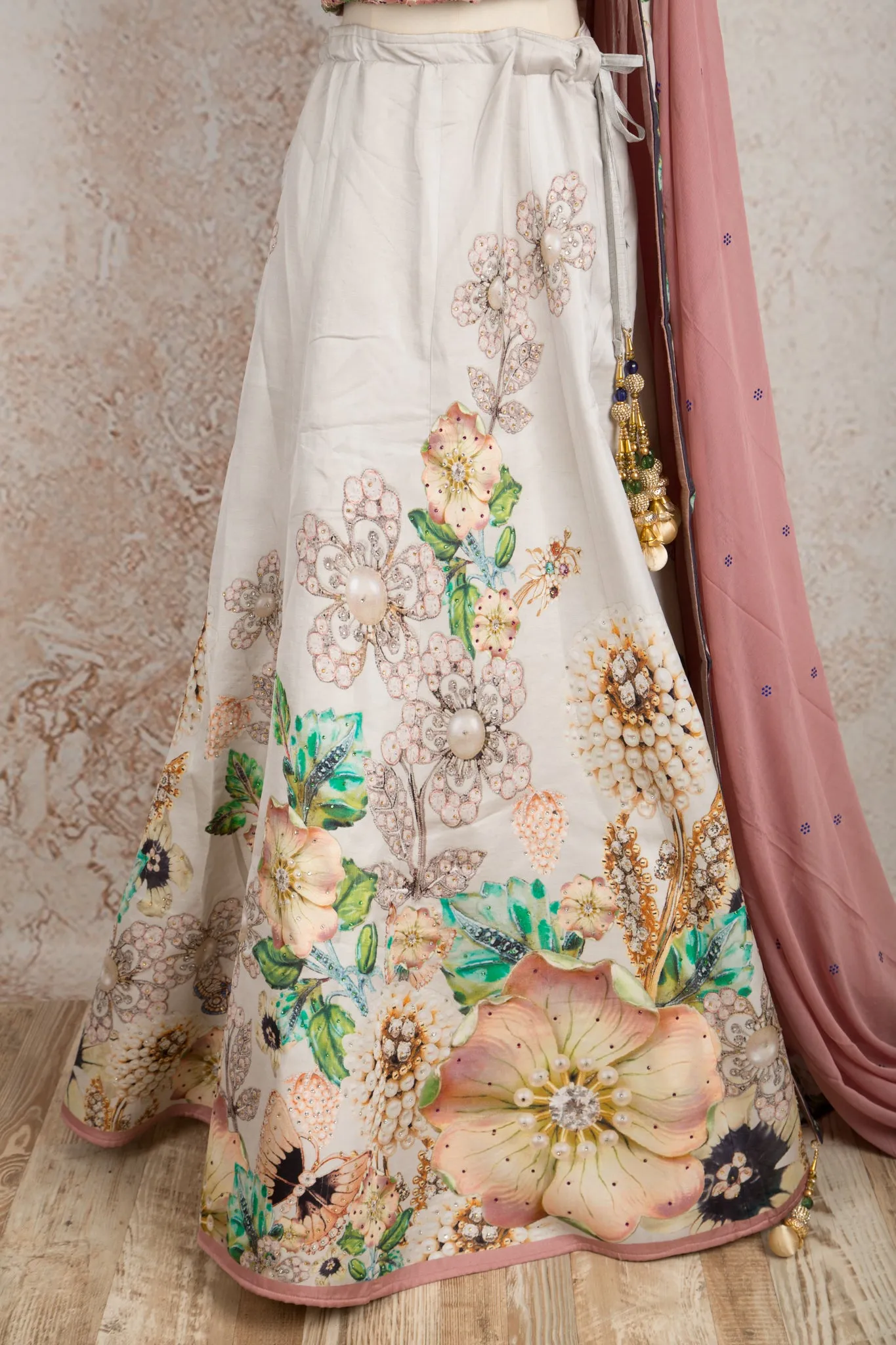 Printed choli & skirt R8_1527