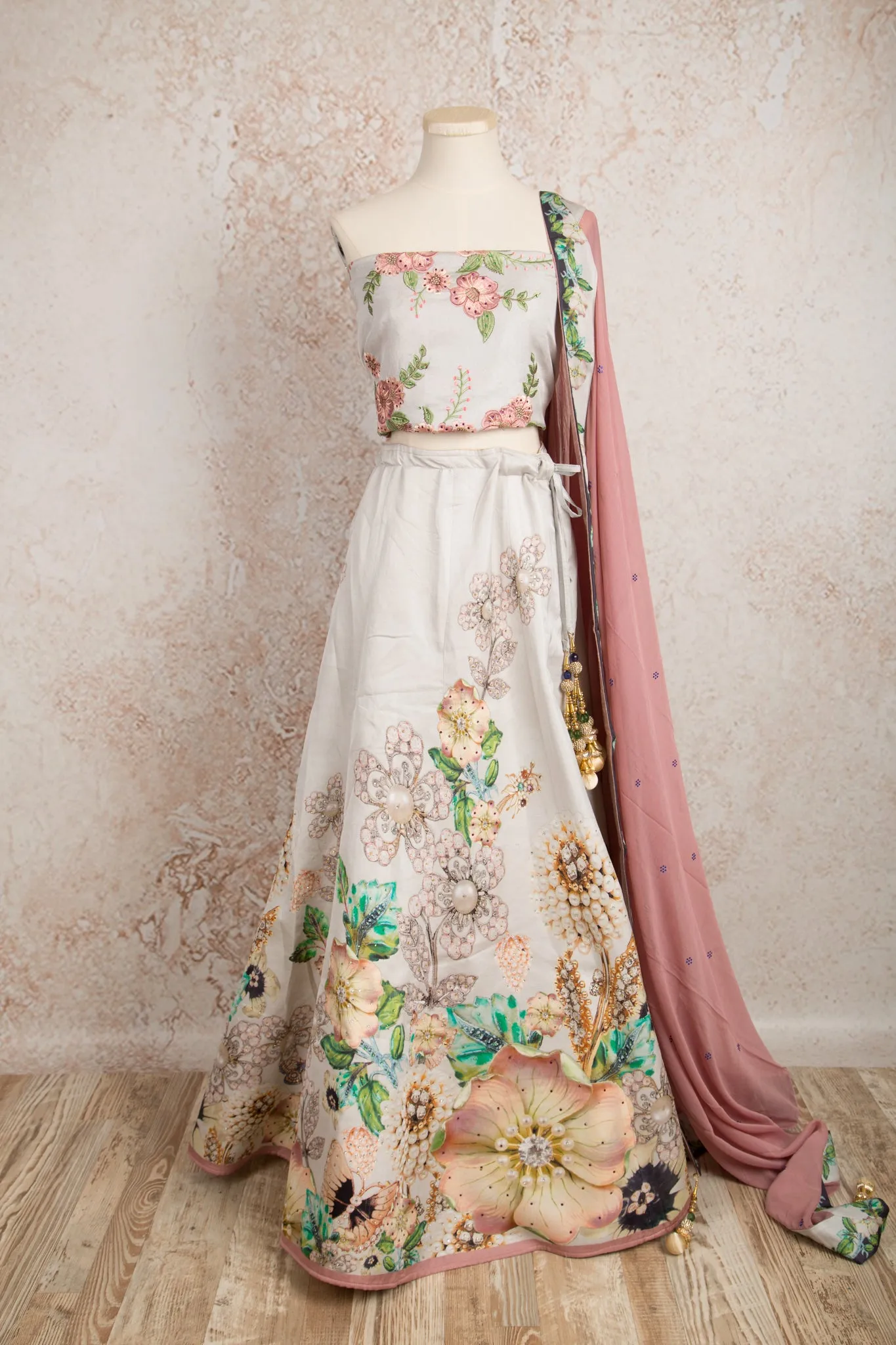 Printed choli & skirt R8_1527