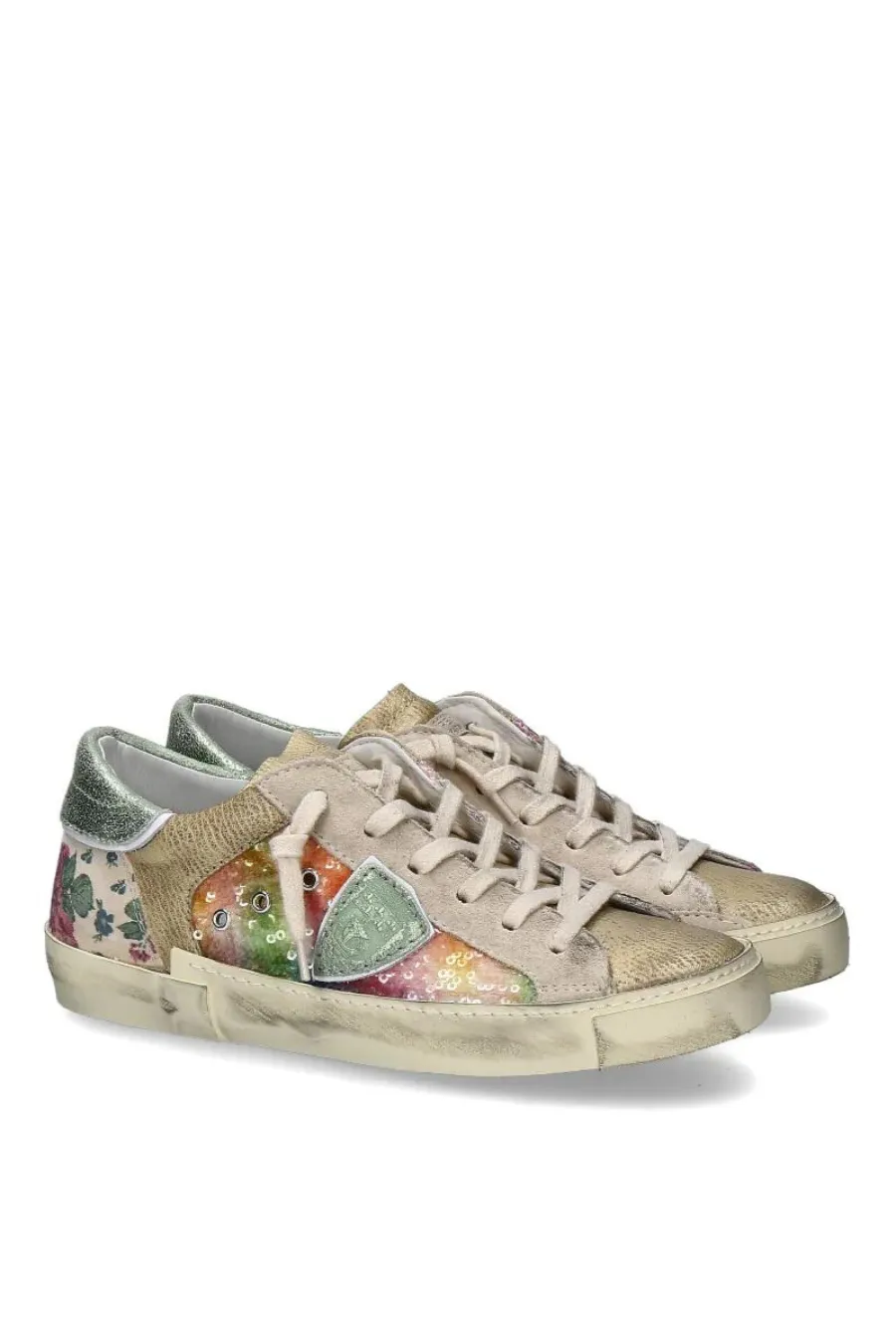 Prsx Low Pailettes Fleurs Multi