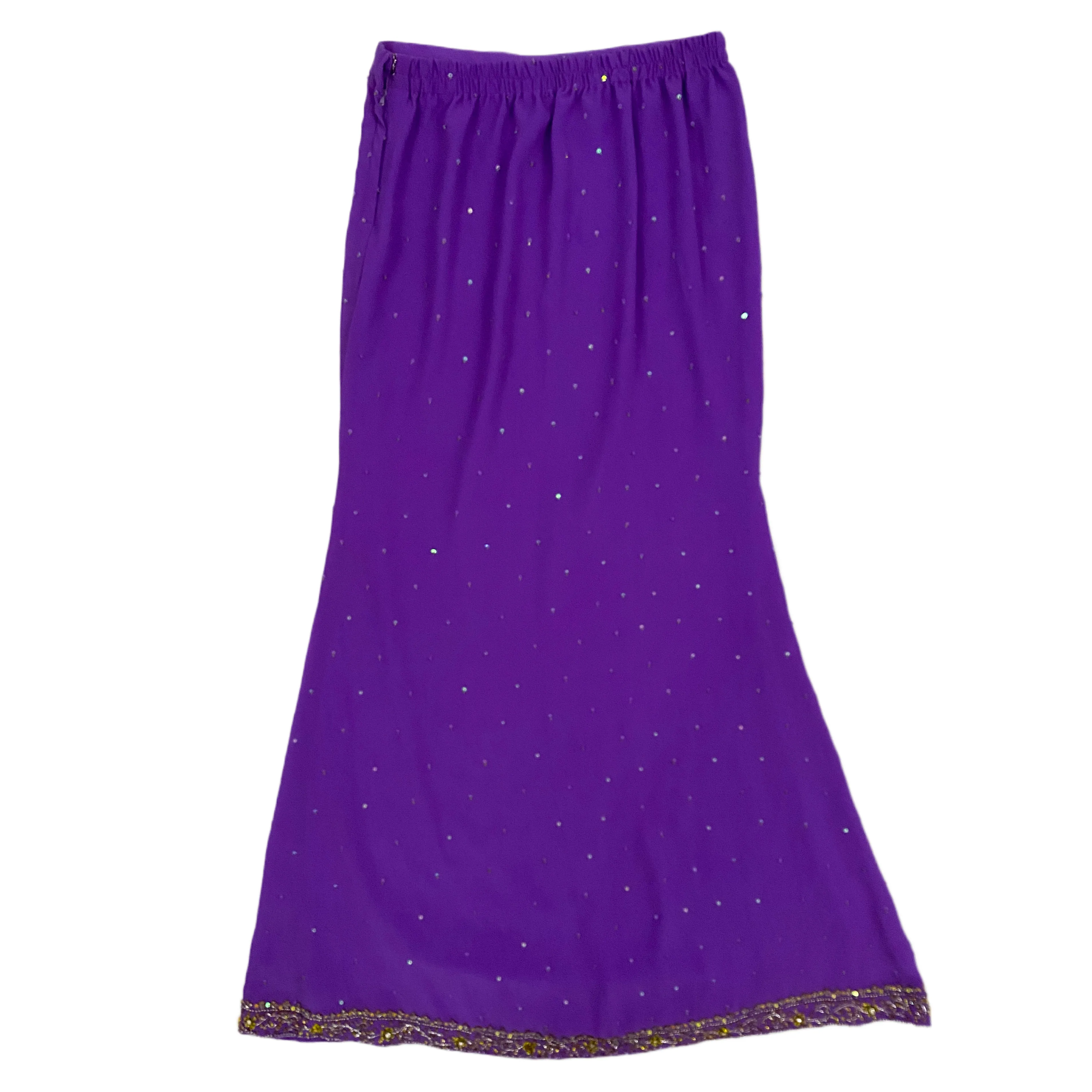 Purple Beaded Maxi Skirt (XS/S)