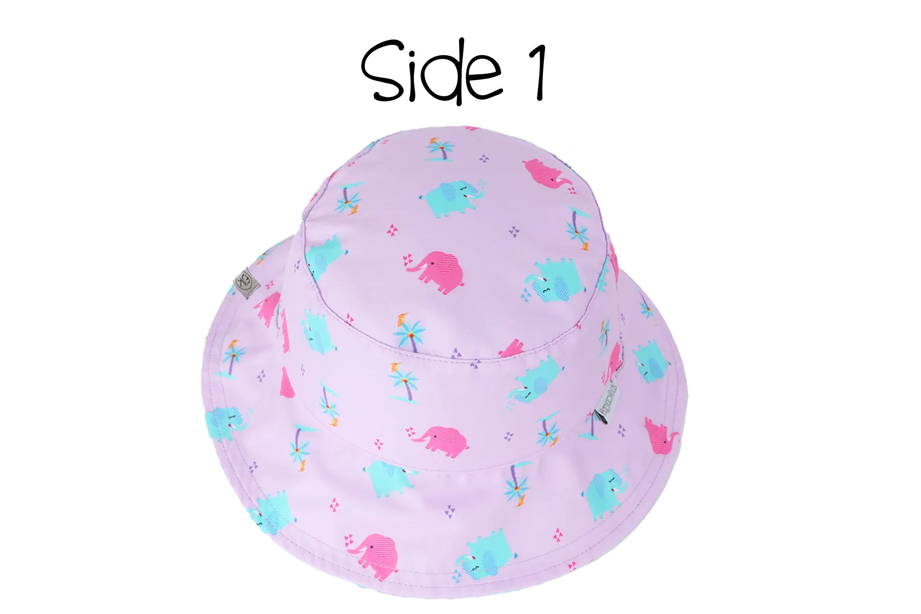 Reversible Baby & Kids Patterned Sun Hat - Hippo | Elephant