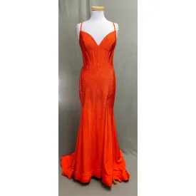Sherri Hill orange dress, size 10