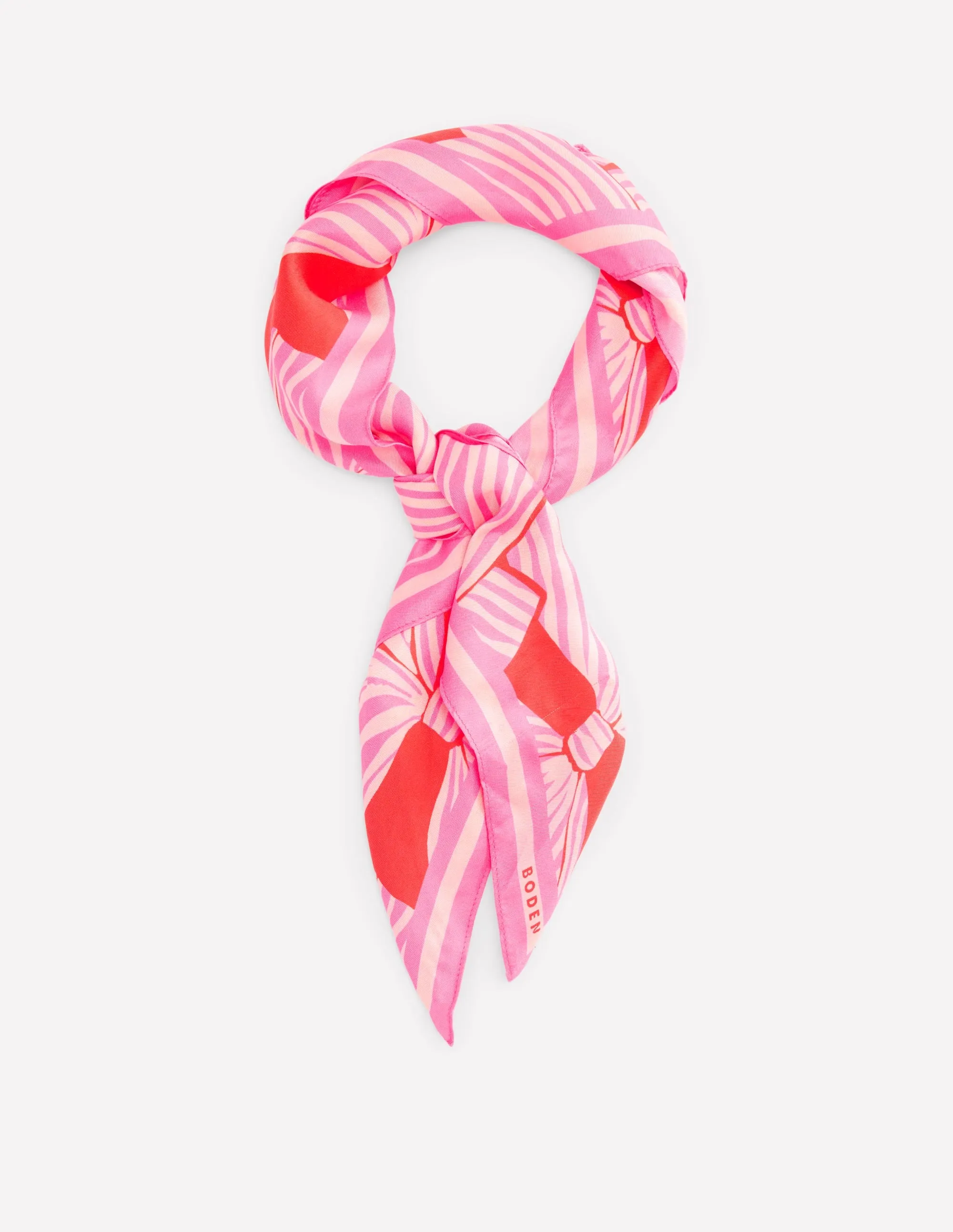 Silk Square Scarf-Conversational Bow Scatter