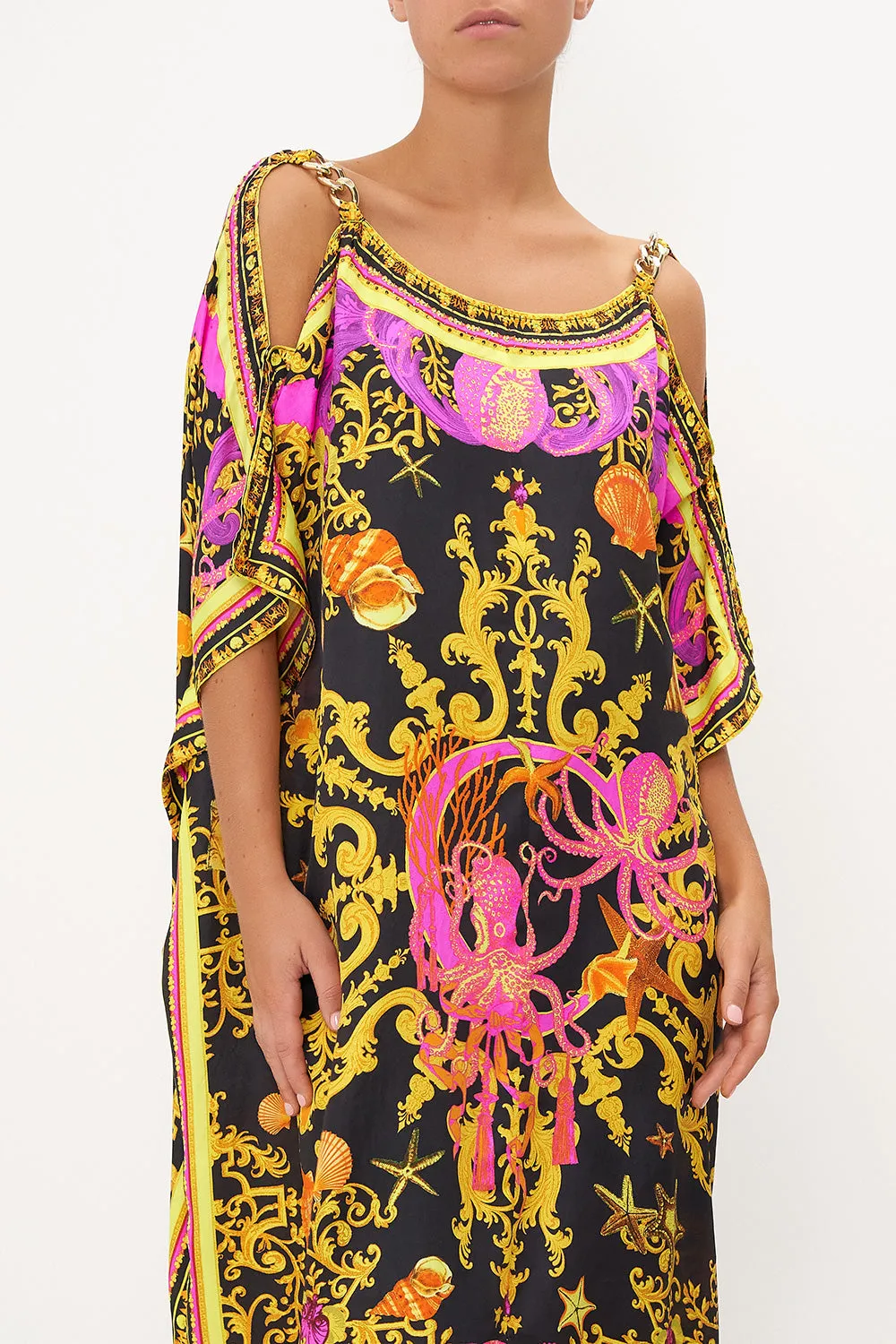 SLIM KAFTAN WITH HARDWARE OCTOPIA