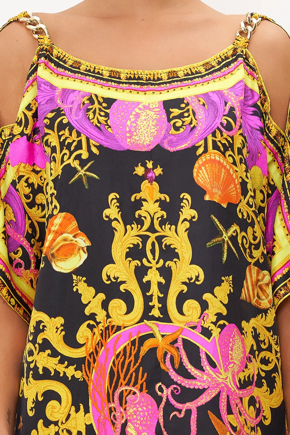 SLIM KAFTAN WITH HARDWARE OCTOPIA