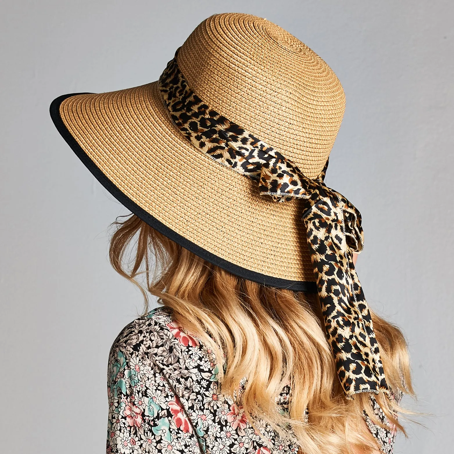 Straw Sun Hat with Ribbon