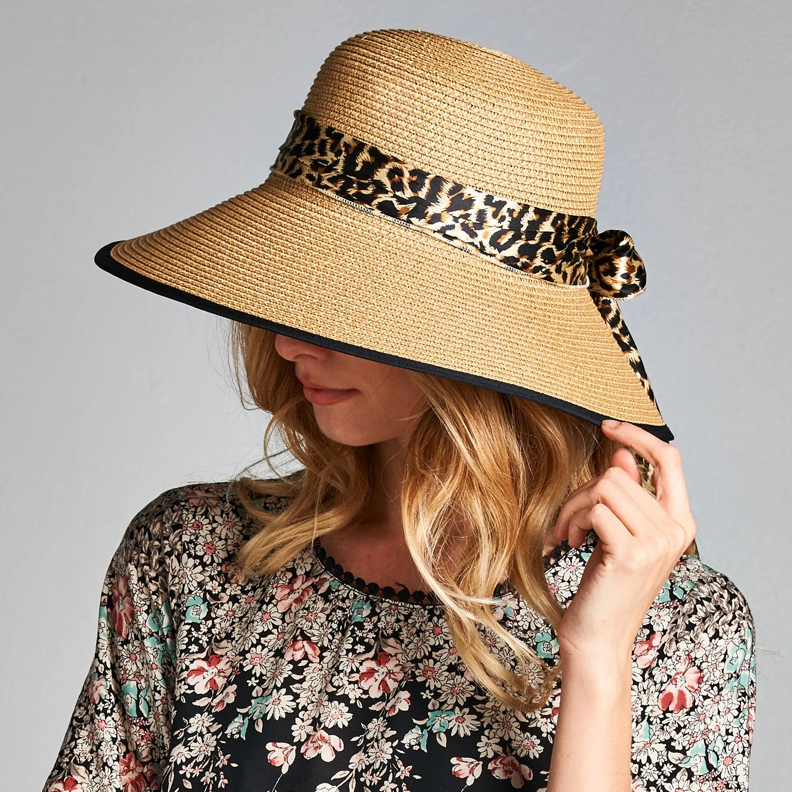 Straw Sun Hat with Ribbon