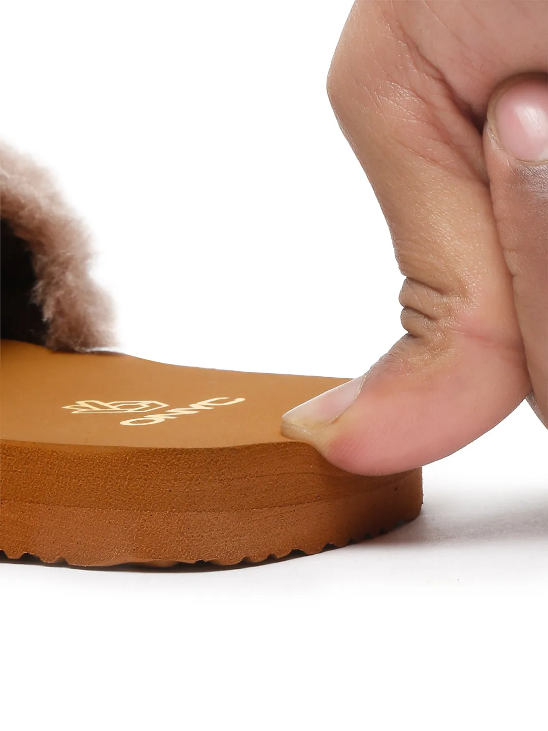 Super Comfy Brown Fur Sliders for Girls
