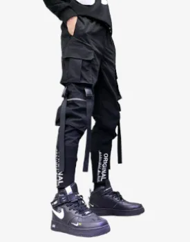 Techwear Cargo Pants - Men Y2k Gothic Cyber goth clothing Cyberpunk Dark Academia Cyber Fashion Edgy Alt Dark Academia