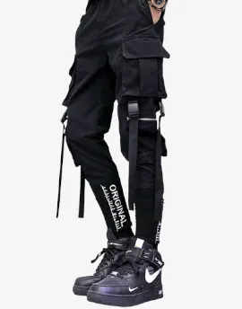 Techwear Cargo Pants - Men Y2k Gothic Cyber goth clothing Cyberpunk Dark Academia Cyber Fashion Edgy Alt Dark Academia