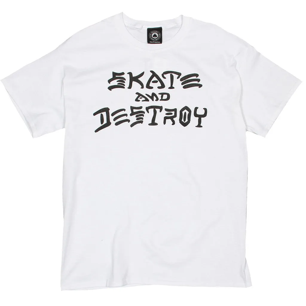 Thrasher Skate and Destroy Tee - White
