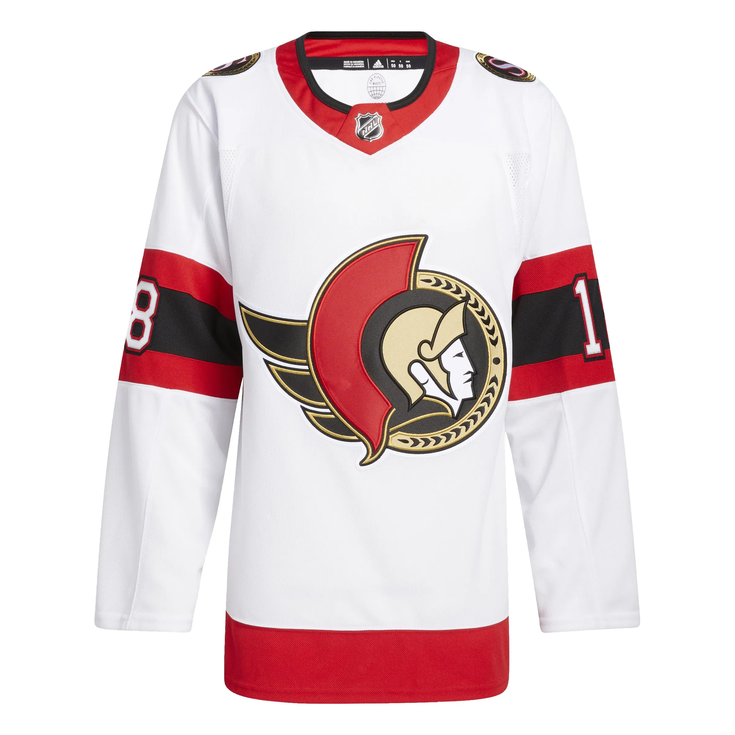 Tim Stützle Ottawa Senators NHL Adidas Men's White Primegreen Authentic Pro Away Jersey
