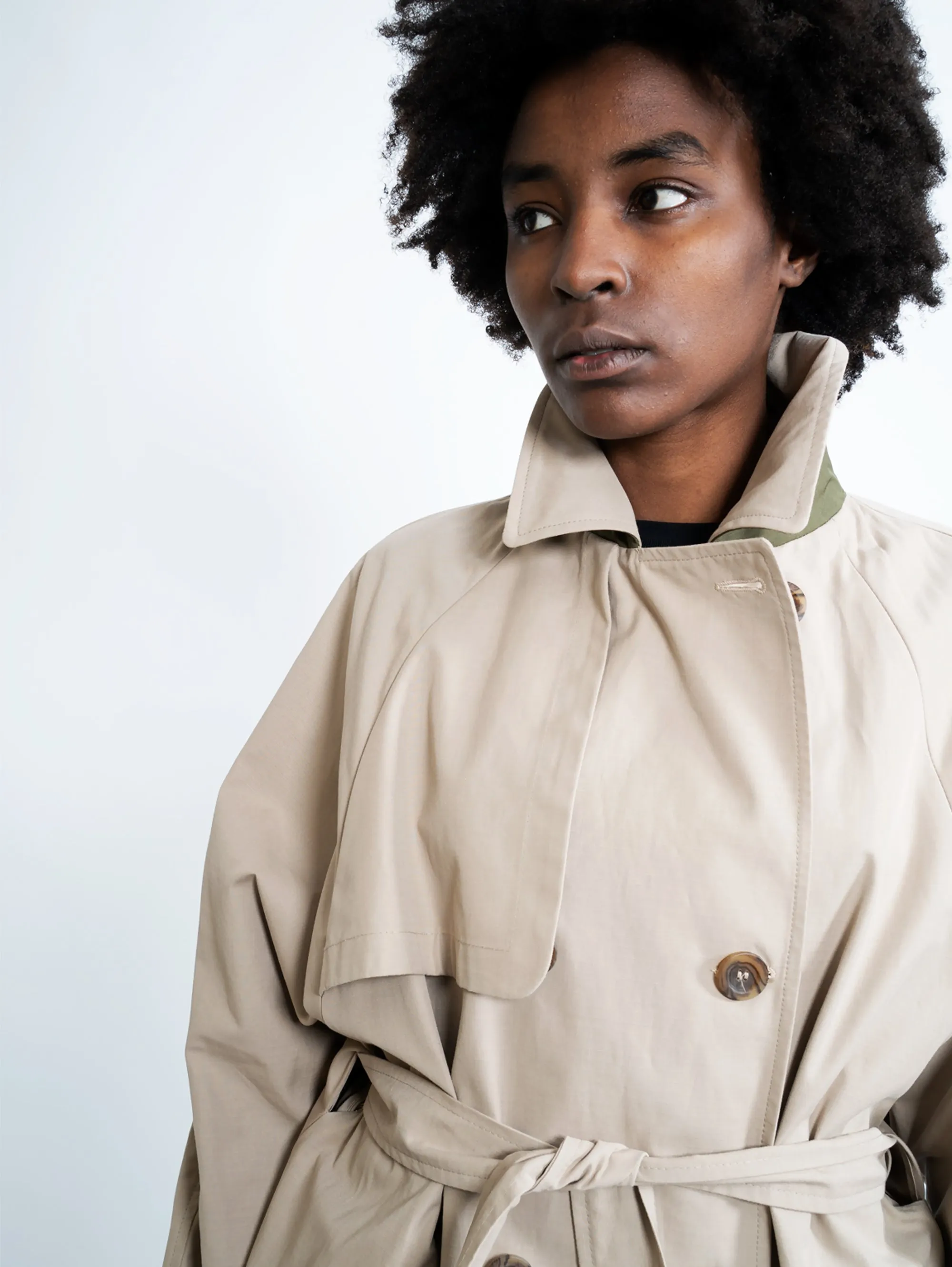 Trench Doppio Petto Beige