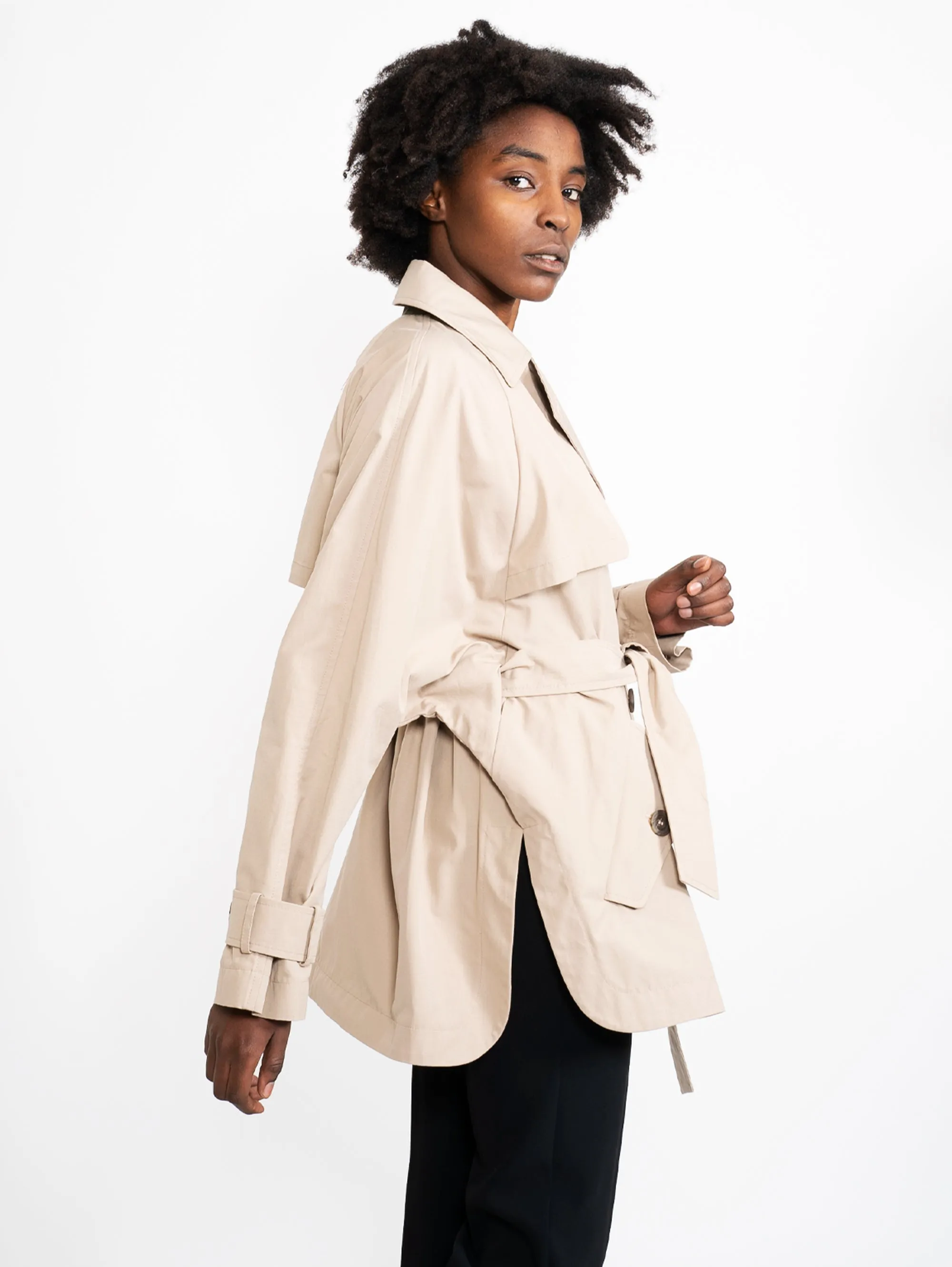 Trench Doppio Petto Beige