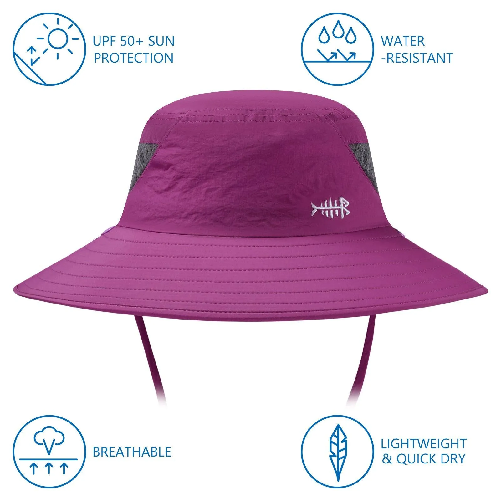 Unisex UPF 50  Sun Hat with Face Cover & Neck Flap FH09