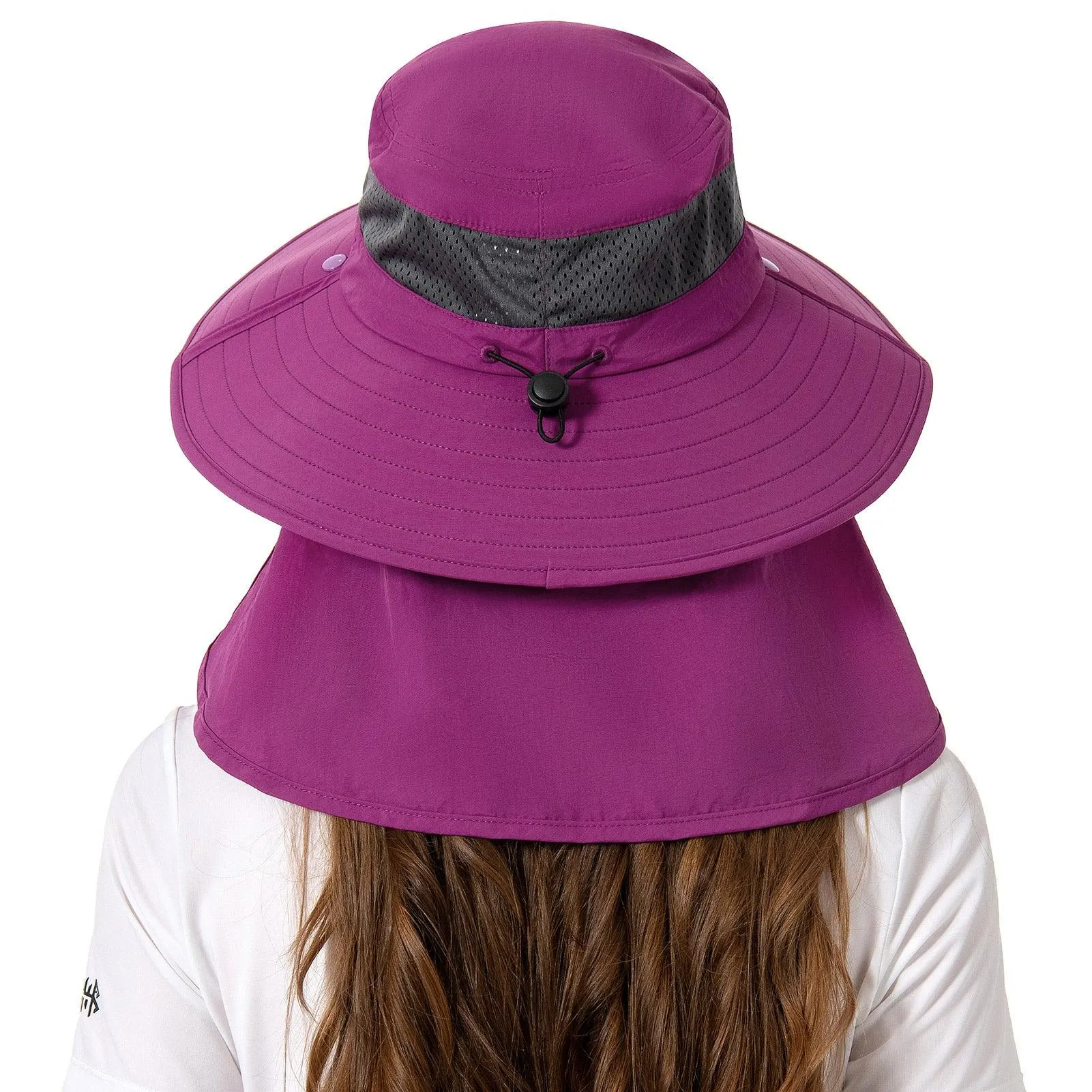 Unisex UPF 50  Sun Hat with Face Cover & Neck Flap FH09