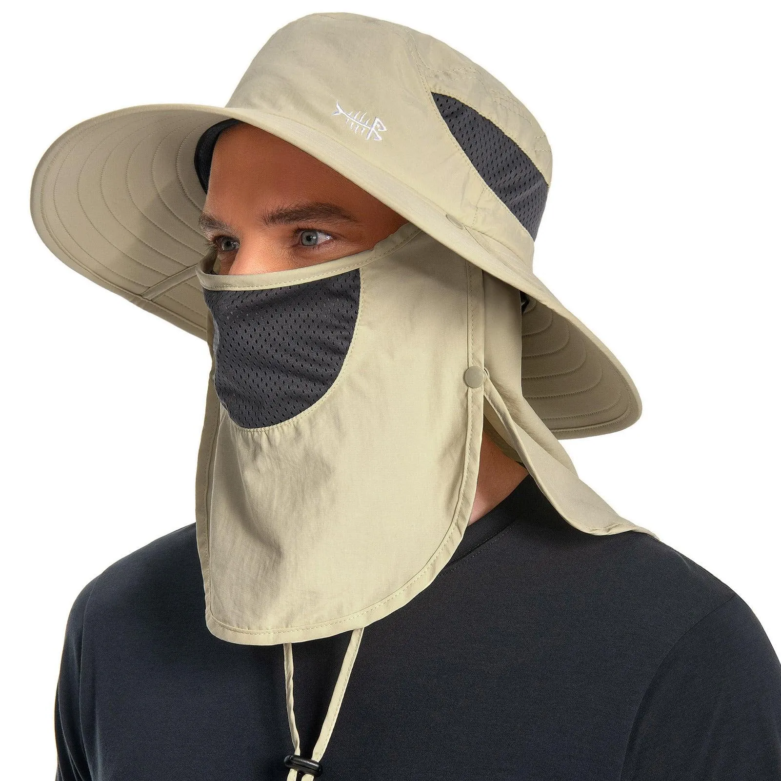 Unisex UPF 50  Sun Hat with Face Cover & Neck Flap FH09