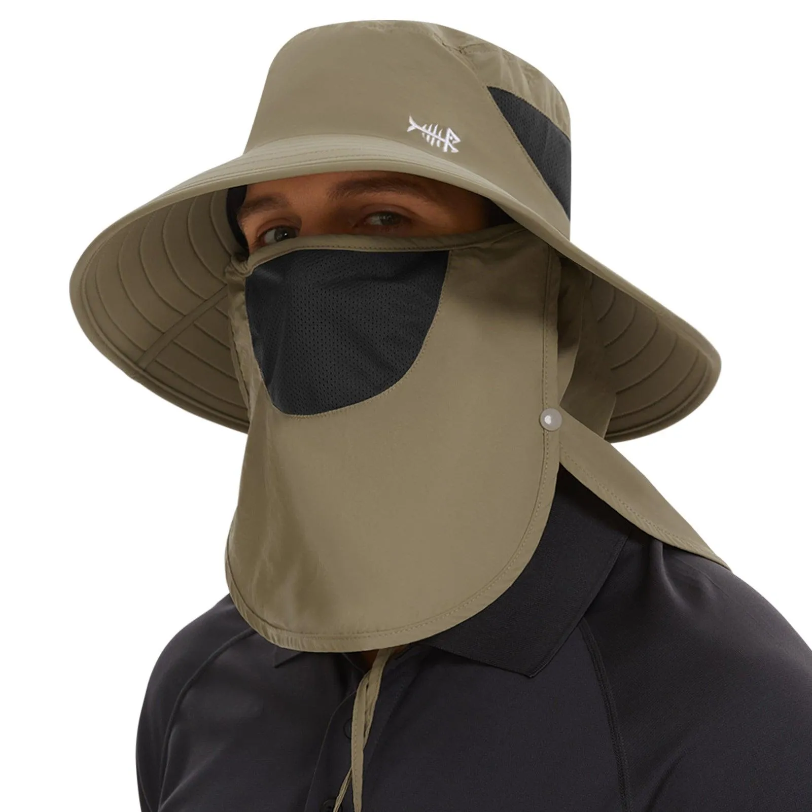 Unisex UPF 50  Sun Hat with Face Cover & Neck Flap FH09