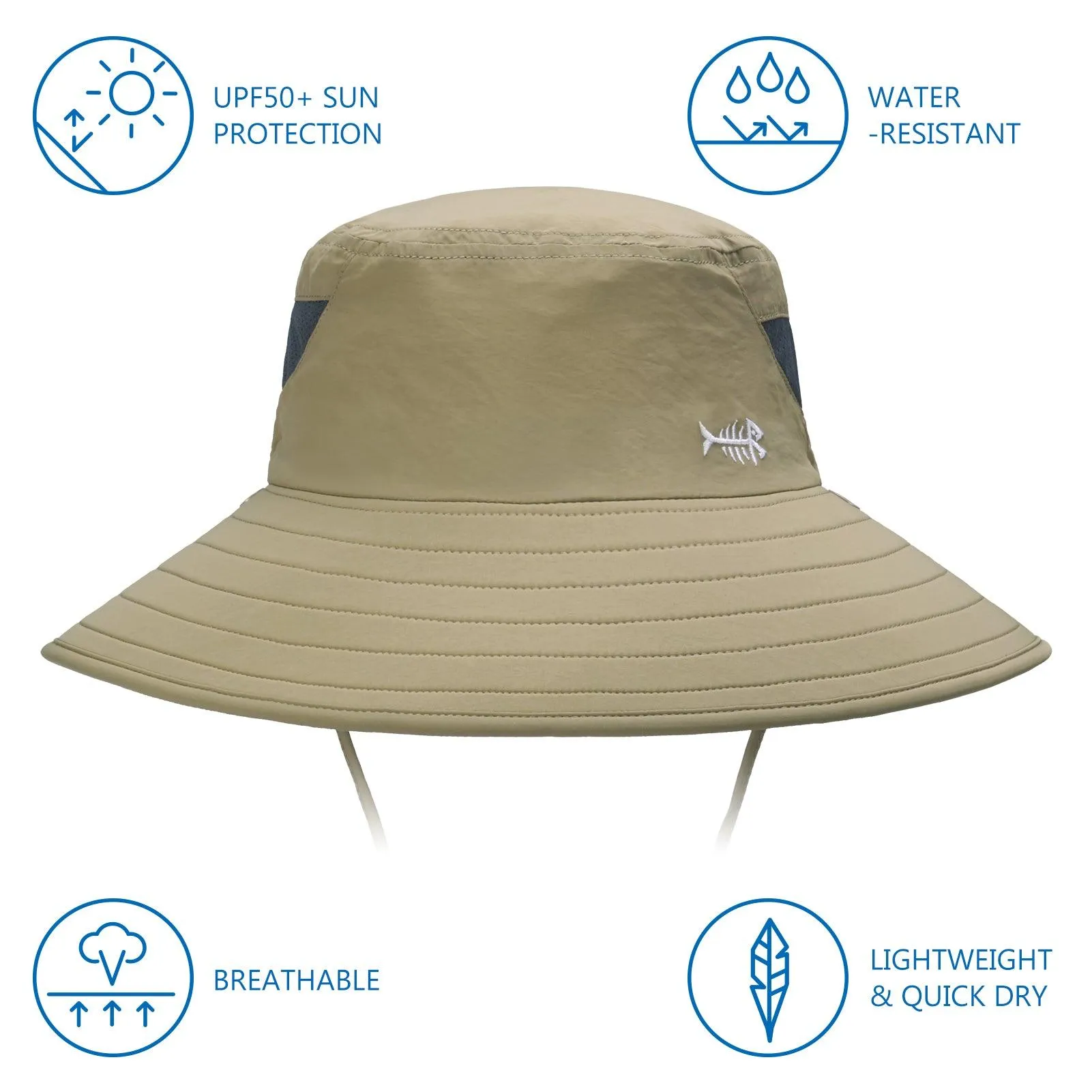 Unisex UPF 50  Sun Hat with Face Cover & Neck Flap FH09