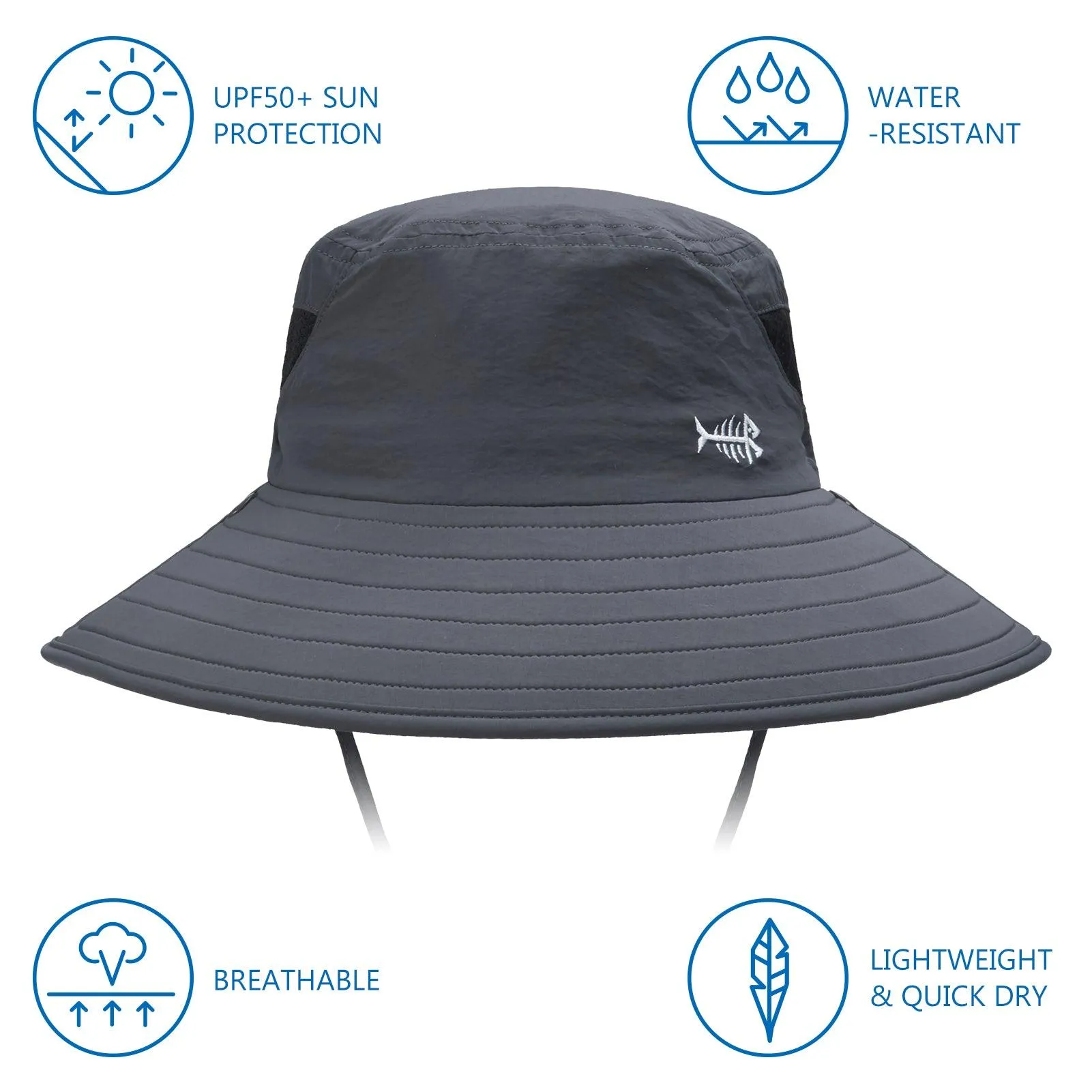 Unisex UPF 50  Sun Hat with Face Cover & Neck Flap FH09