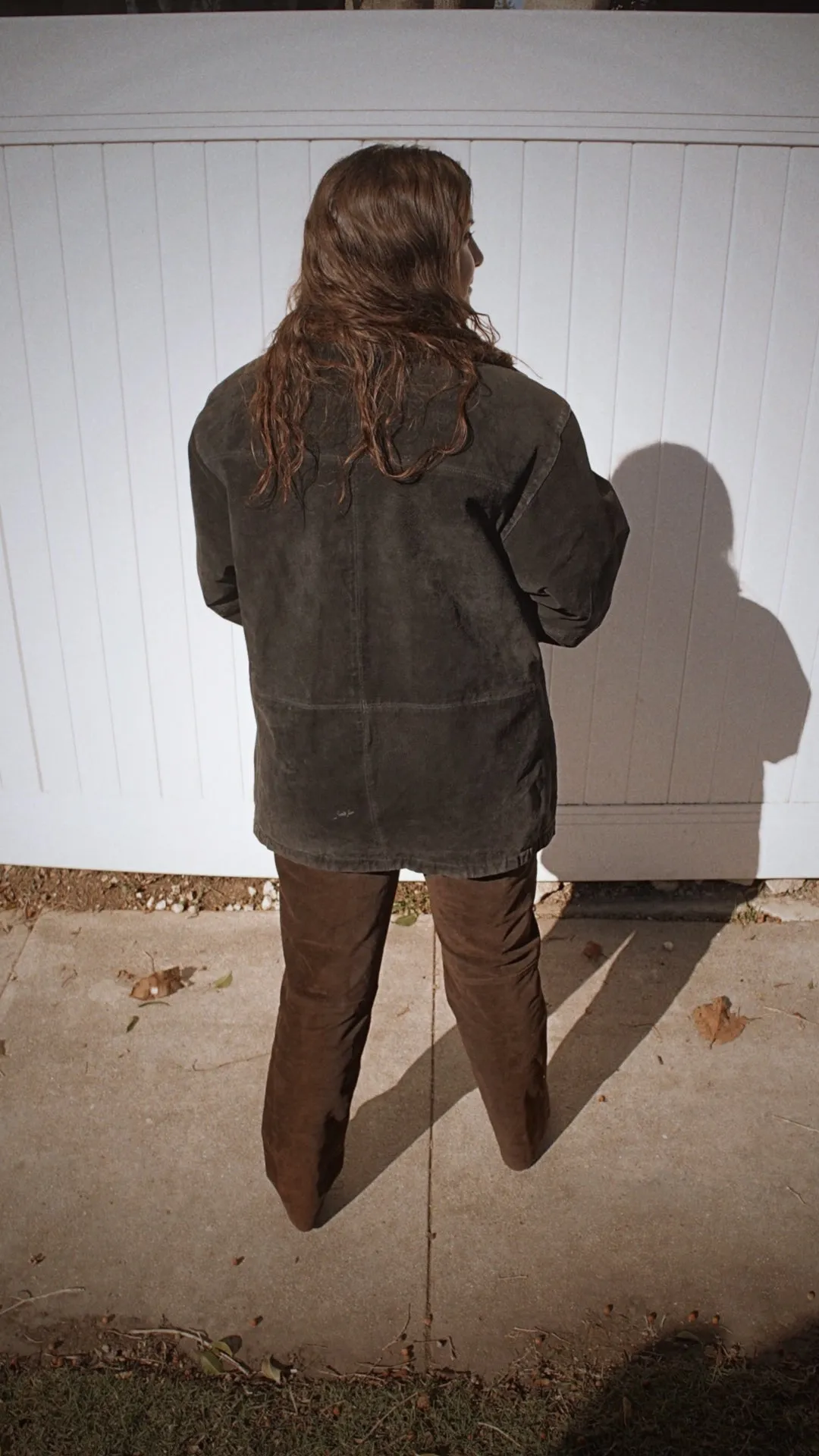 Vintage 90’s Reverisble Bomber Jacket Suede Black and Faux Fur 90’s