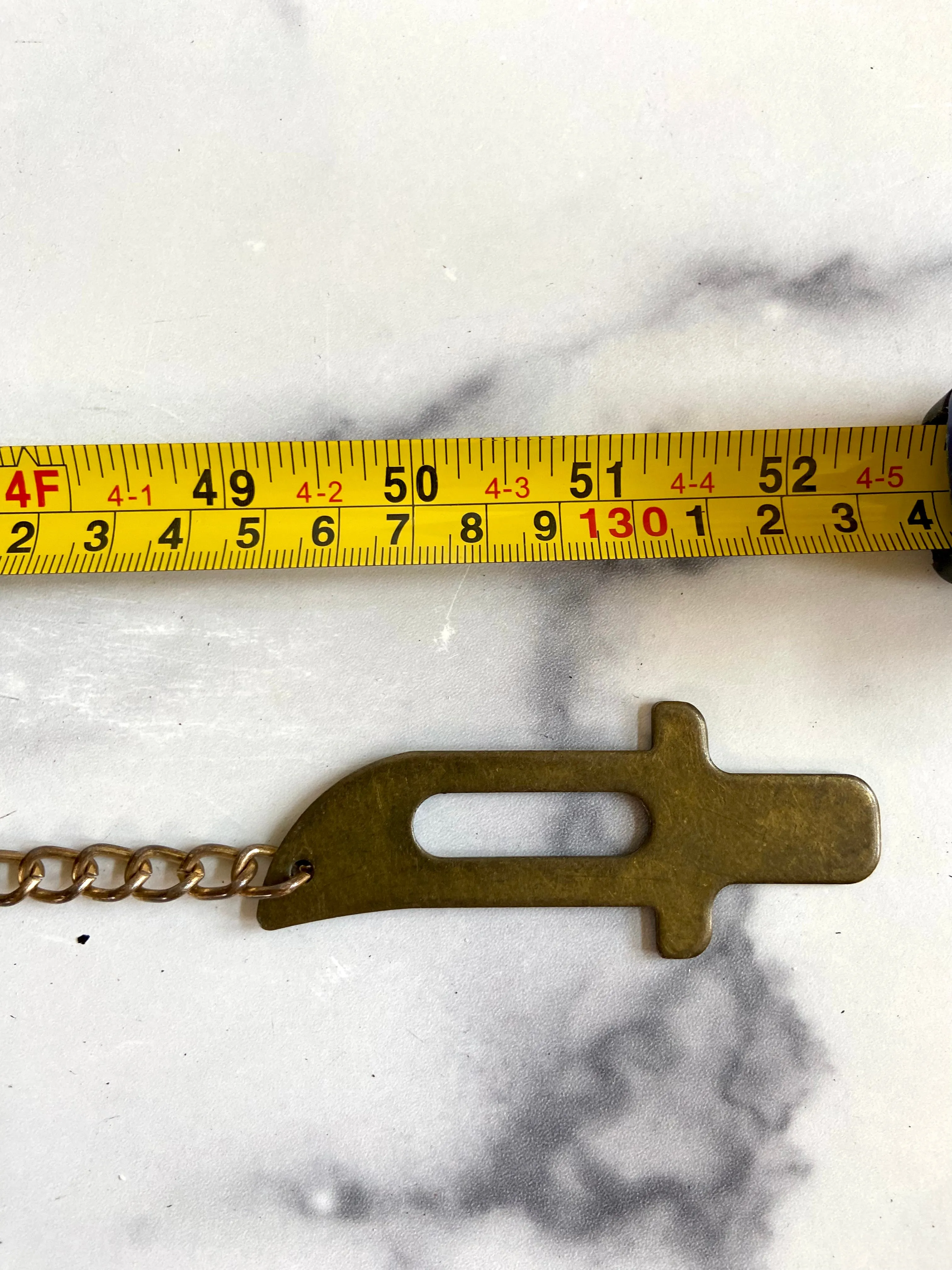 Vintage bronze chain belt
