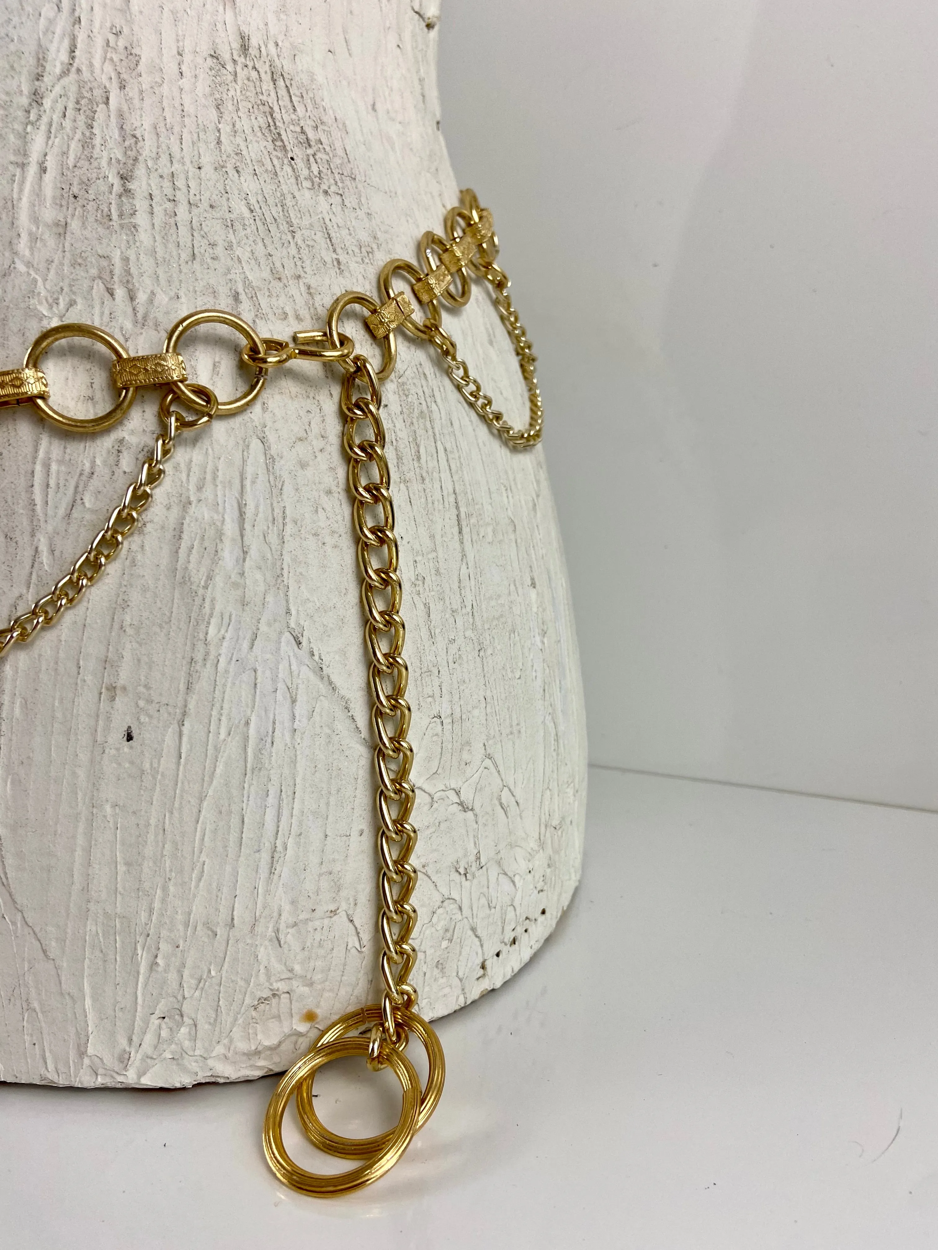 Vintage gold waist belt