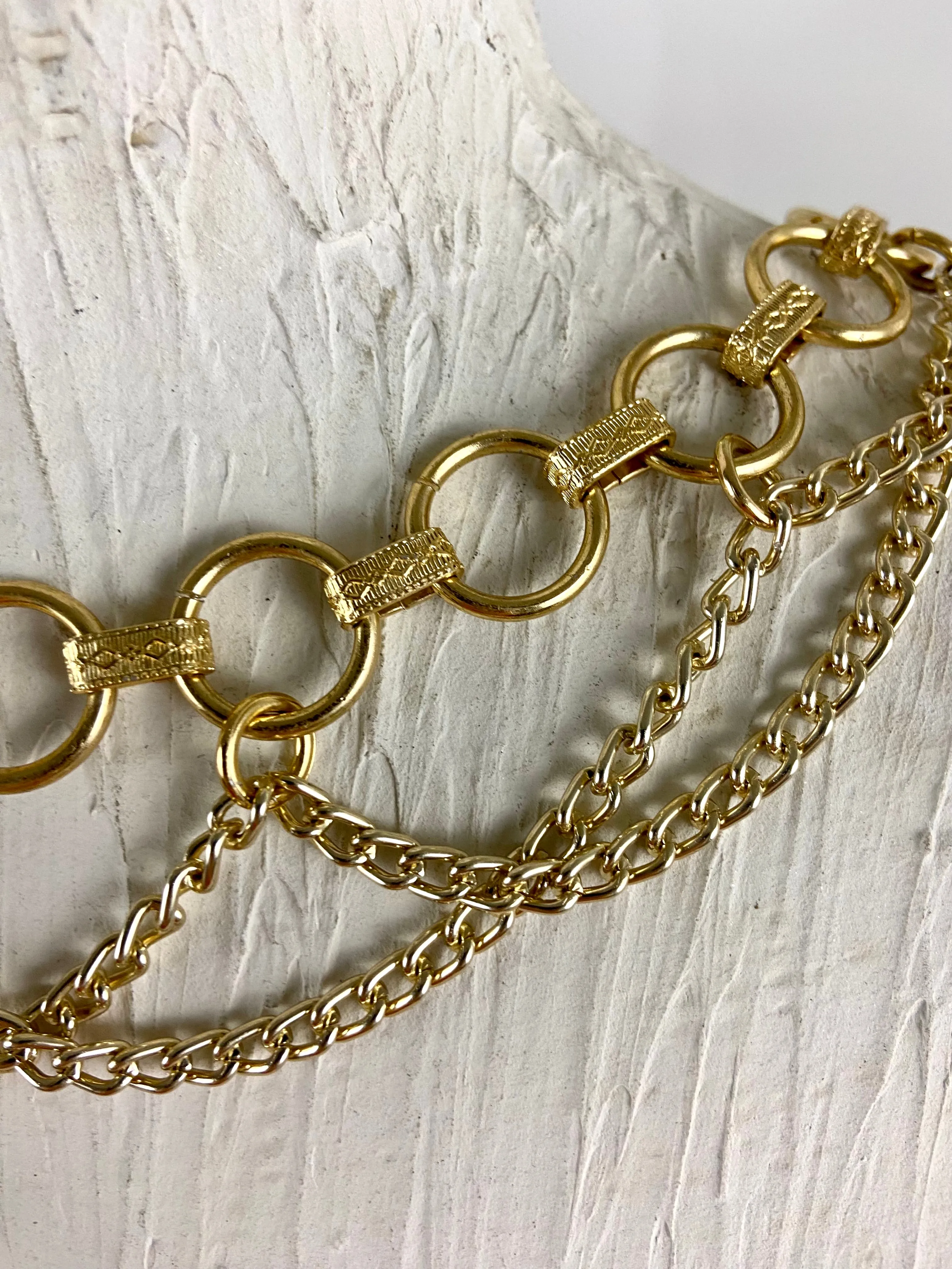 Vintage gold waist belt