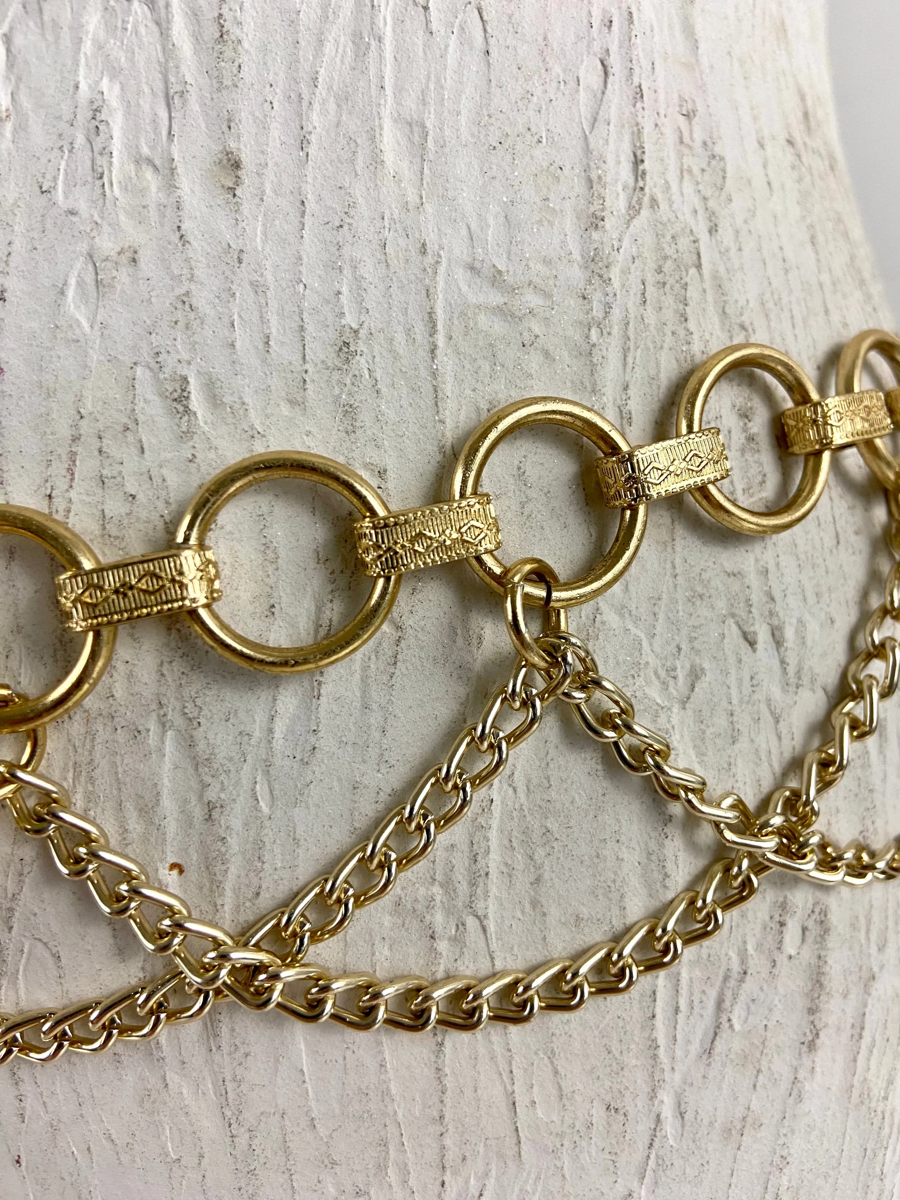 Vintage gold waist belt