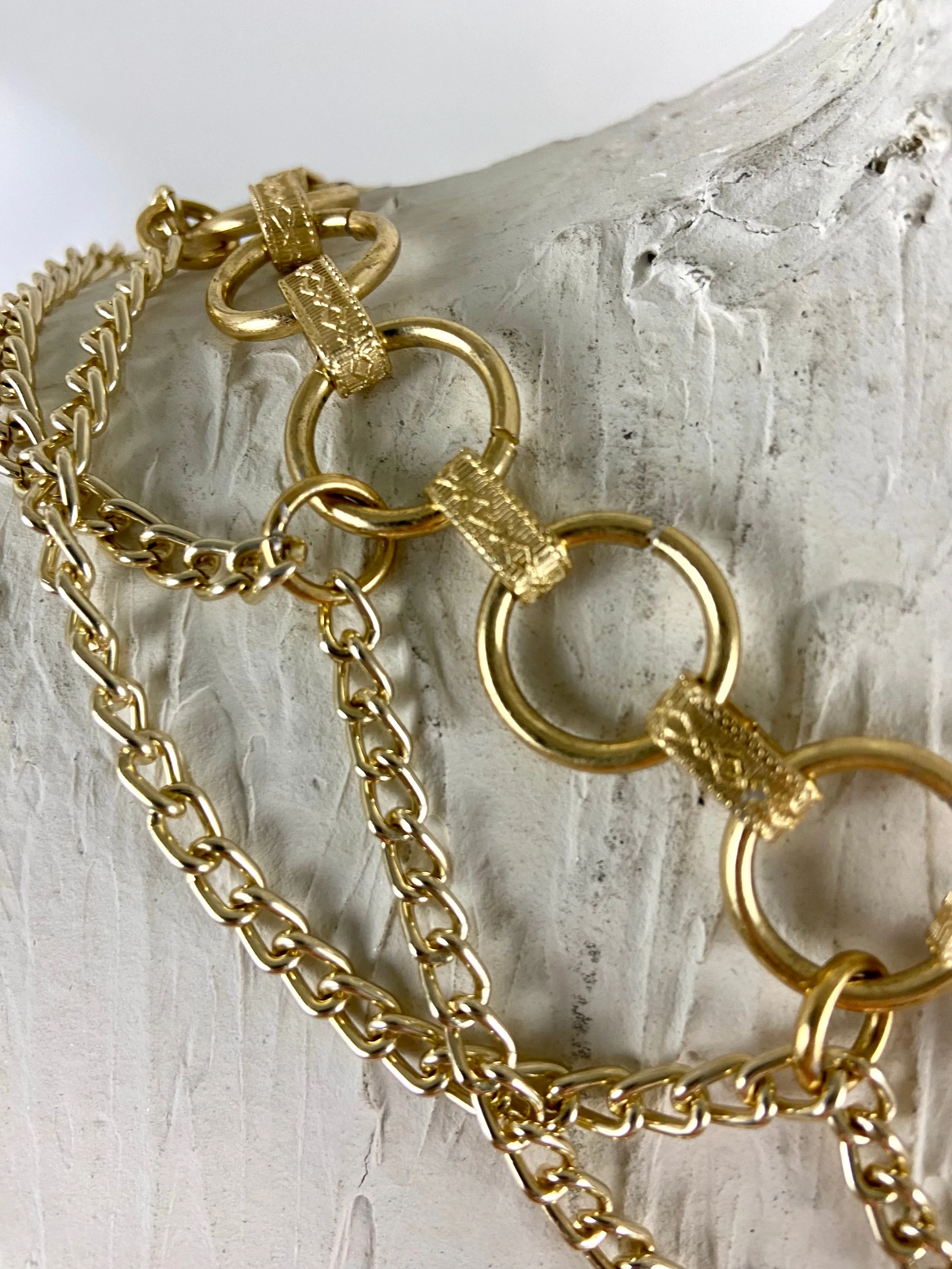 Vintage gold waist belt