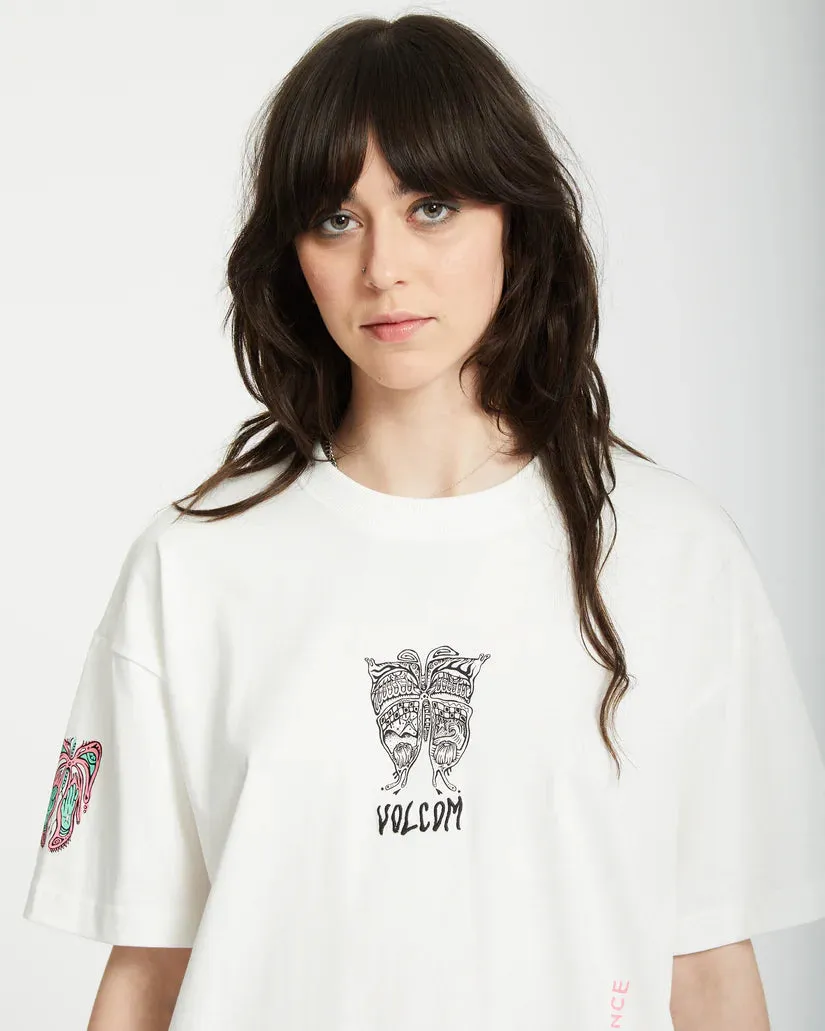 Volcom Women's Alix 3 T-Shirt Star White B3512507_SWH