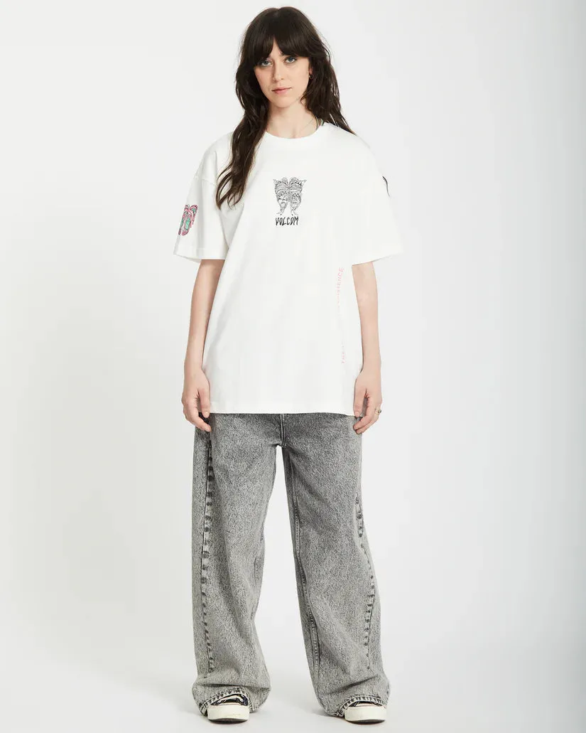 Volcom Women's Alix 3 T-Shirt Star White B3512507_SWH