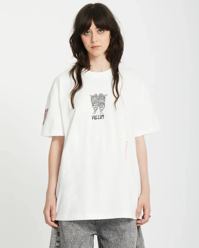 Volcom Women's Alix 3 T-Shirt Star White B3512507_SWH