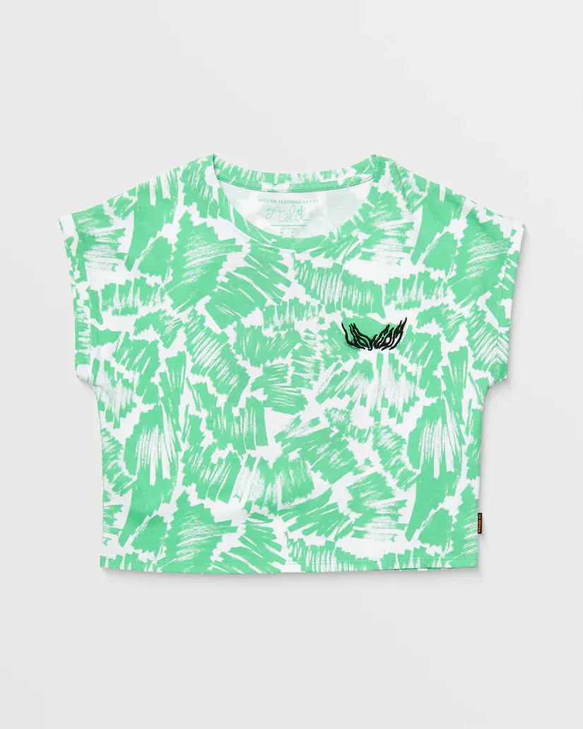 Volcom Women's Alix Boxy T-Shirt Jade B4512502_JDE