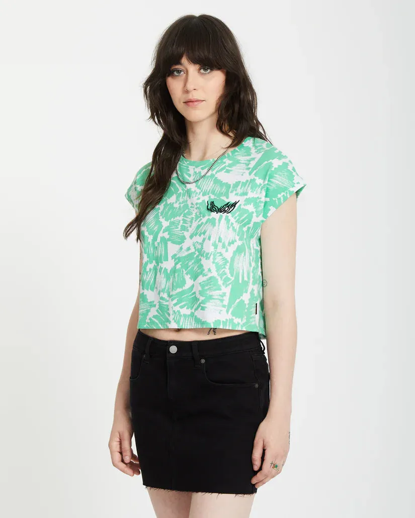 Volcom Women's Alix Boxy T-Shirt Jade B4512502_JDE