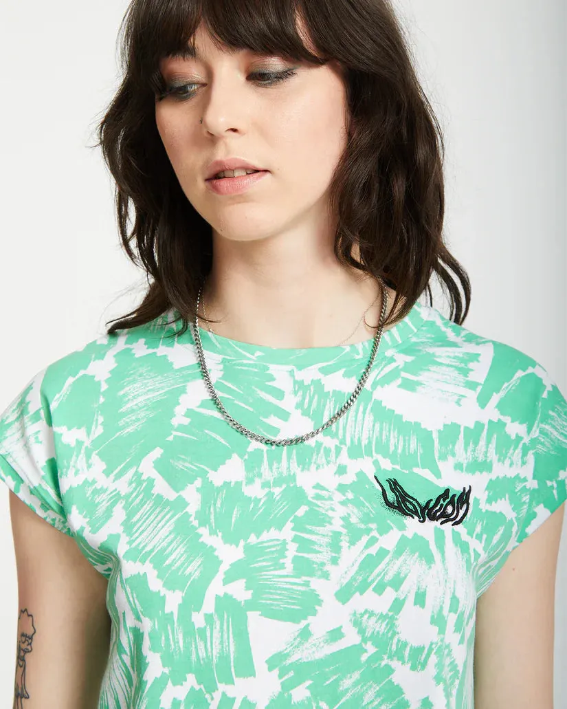 Volcom Women's Alix Boxy T-Shirt Jade B4512502_JDE