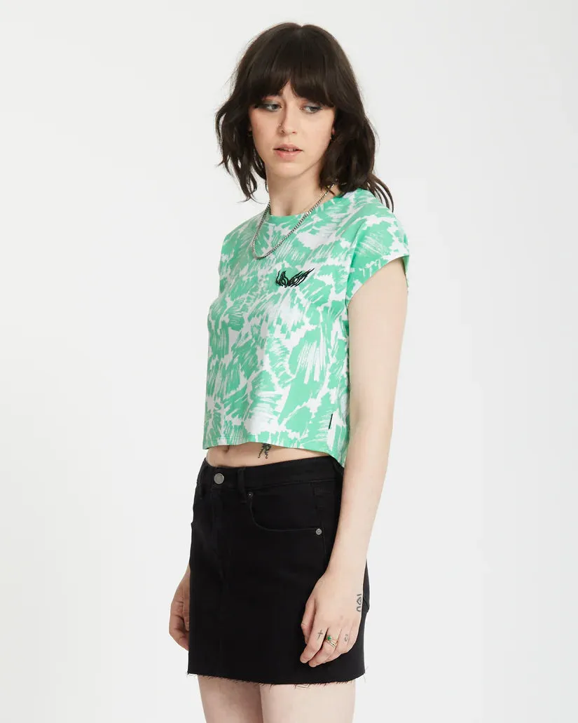 Volcom Women's Alix Boxy T-Shirt Jade B4512502_JDE