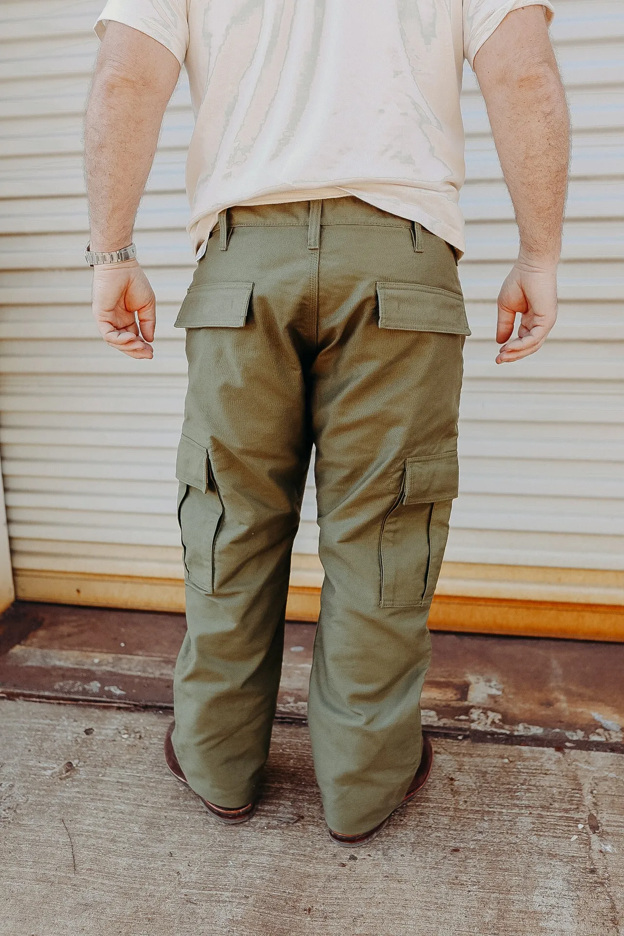 Whipcord Cargo Pants - Army Green IH-738-GRN
