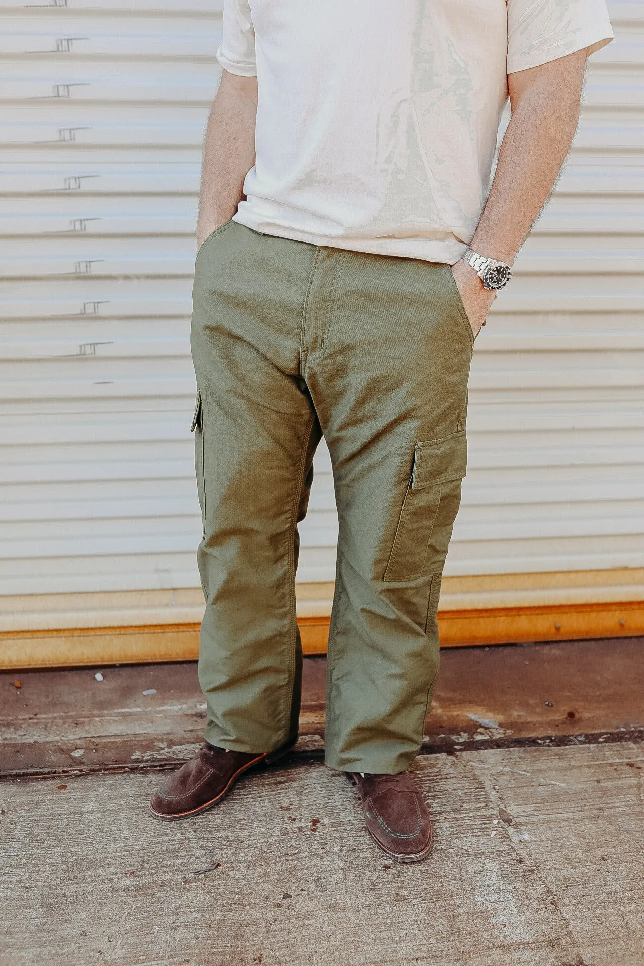 Whipcord Cargo Pants - Army Green IH-738-GRN