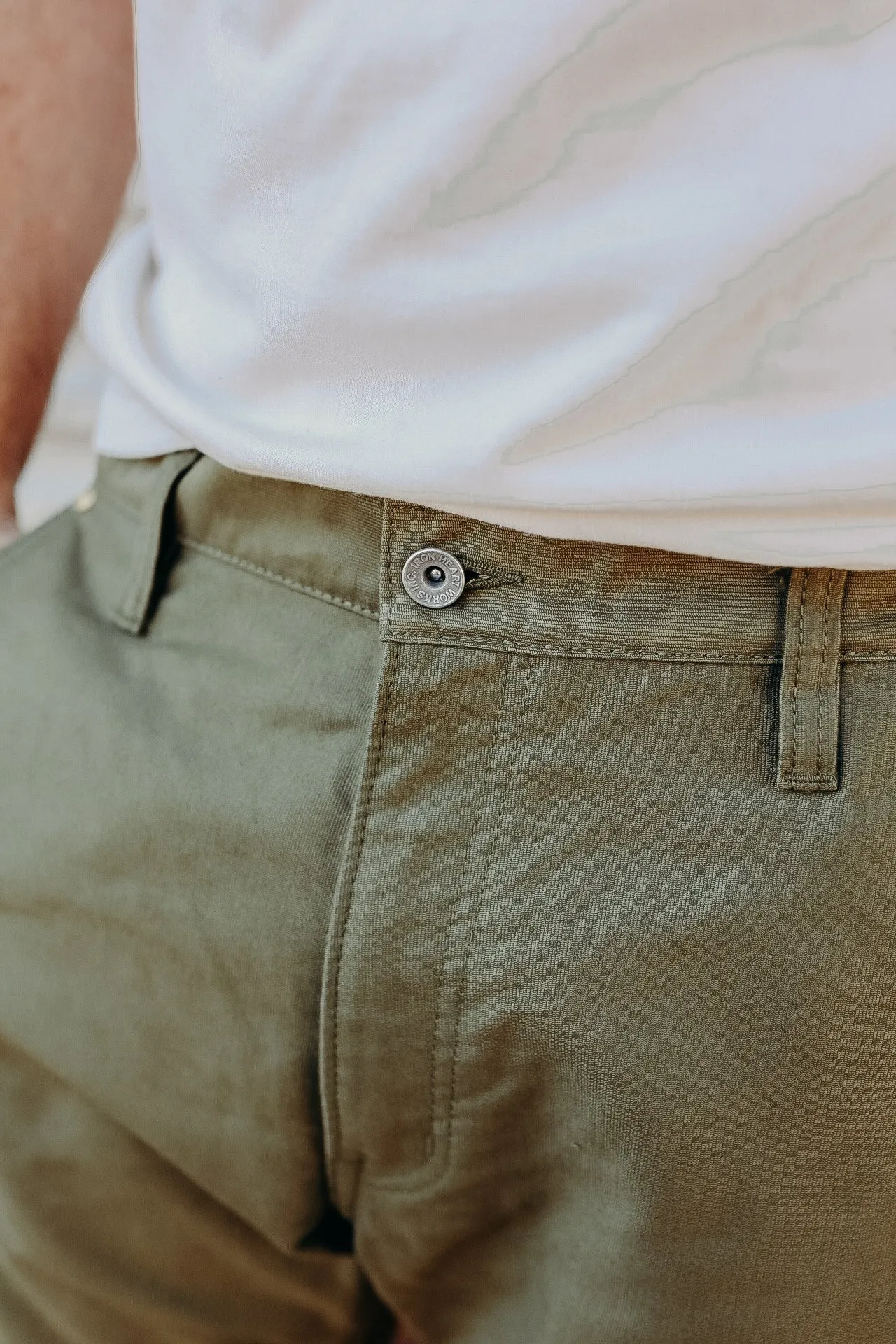 Whipcord Cargo Pants - Army Green IH-738-GRN
